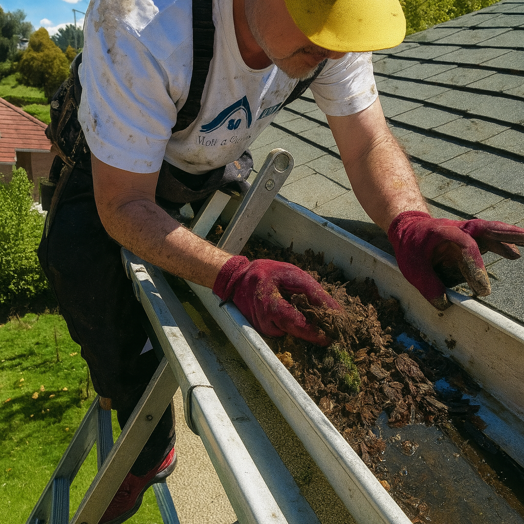 Flushed Gutter Shiny Cleaning